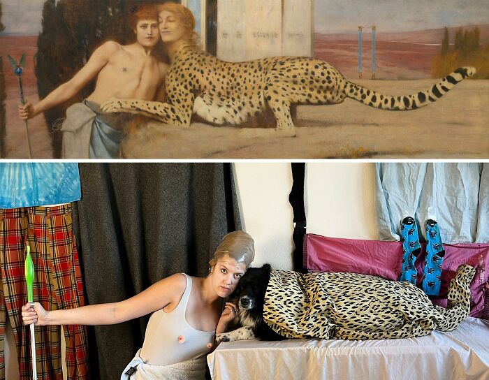 Caresses, 1896 By Fernand Khnopff vs. Caresses, 2022