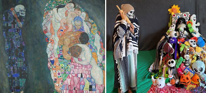 Muerte y Vida, 1911 de Gustav Klimt vs. Muerte y Vida, 2021