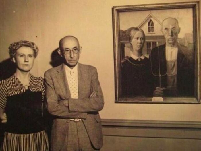 The Models Of The "American Gothic" Painting