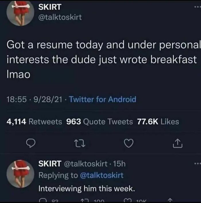 An Honest Resume
follow Me @employeeup If You Hate Working 💼
.
.
.
.
.
.
.
.
.
.
#workmemes #workmeme #officememes #officememe #theofficememes #humanresources #theofficememesfunny #jobmemes #9to5life #9to5 #9to5grind #workfromhome #workfromhomelife #workmemes #workmeme #worksucks #workmemes #workmeme #workhumor #workproblems #workprobs #officehumor #officework #officelife #jobmemes #leaveworkearly #ihatemyjob #workaholics #workingmeme #jobmeme