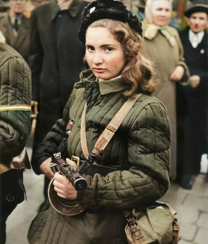 Erika Kornelia Szeles, Was A 15 Year Old Hungarian Resistance Member Who Fought Against The Soviets During The 1956 Revolution.
