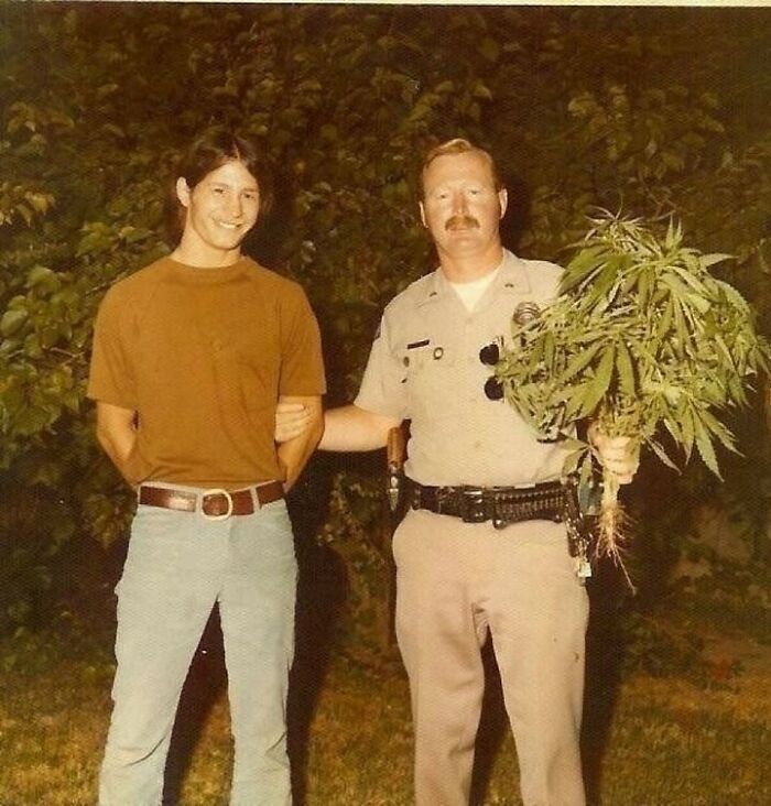 “My Uncle Getting Caught Growing Weed In The Backyard." - 1970s