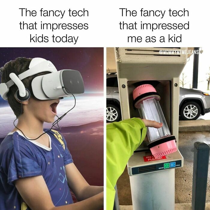 This Was The Highlight When Running Errands W/ Mom. I Still Love Those Pneumatic Tubes 🤯
•
follow Me At @mommymemejeans For More ✨
#mommymemejeans #nostalgiacore #80sbabies #90skids #eldermillennial #xennial