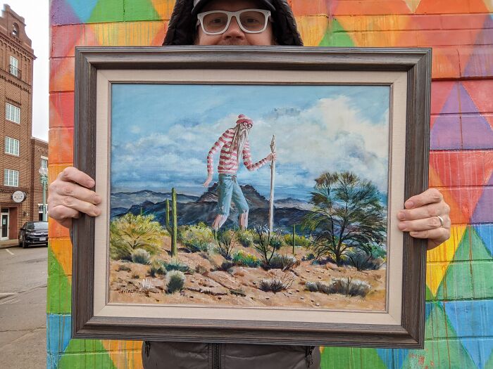Giant Elderly Waldo In A Arizona Landscape