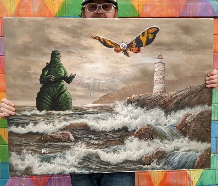 Mothra Getting Distracted By A Lighthouse