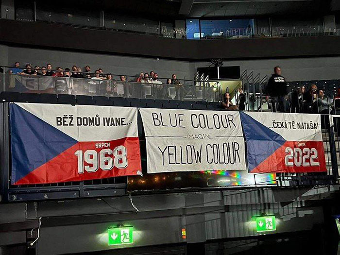 Czech Fans Were Forced To Take Down The Ukrainian Flag At The Championship. So They Found A Loophole