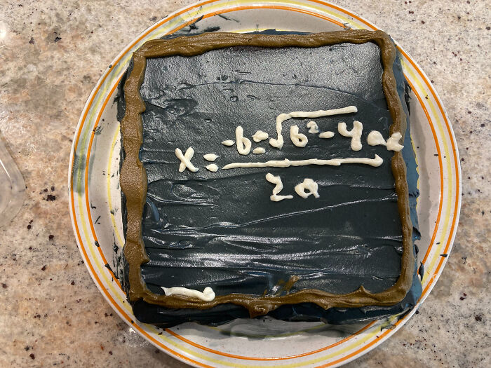 Had To Make This For Math Class. Looked Terrible But Probably One Of The Best Cakes I Have Ever Made