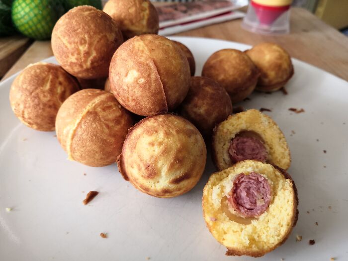 Corndog Balls Ftw In France As An Apéro For Adults And Just A Snack For My Kids