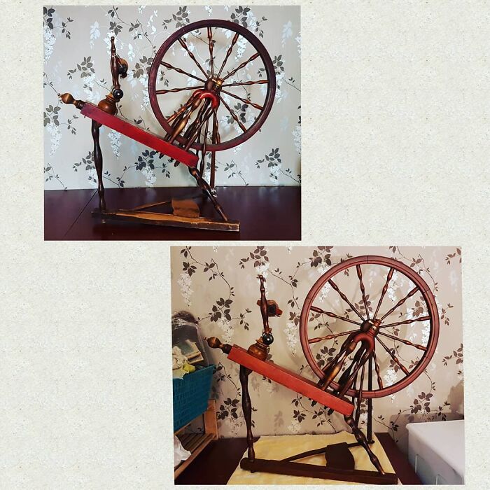My Spinning Wheel, Before And After Restoration