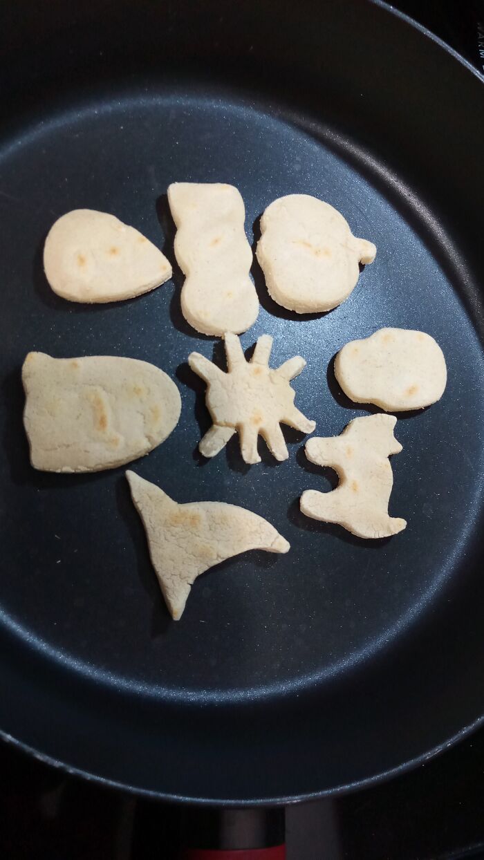 I Made Tortillas For Halloween With Cookie Cutters. The Masa Was Expired...