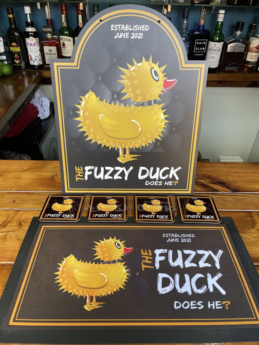 The Fuzzy Duck Bar Sign