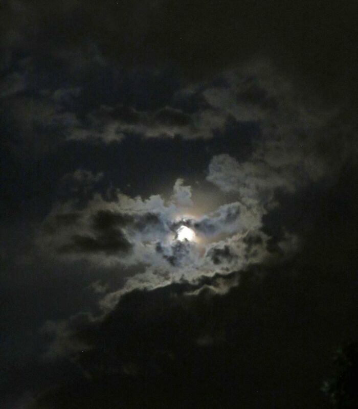 Full Moon And Clouds, A Little Scary But Beautiful 