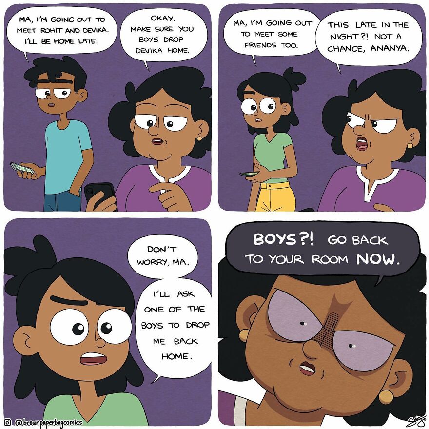 Indian Artist Creates Satirical Comics About Indian Families Inspired By Real-Life Experiences (New Pics)