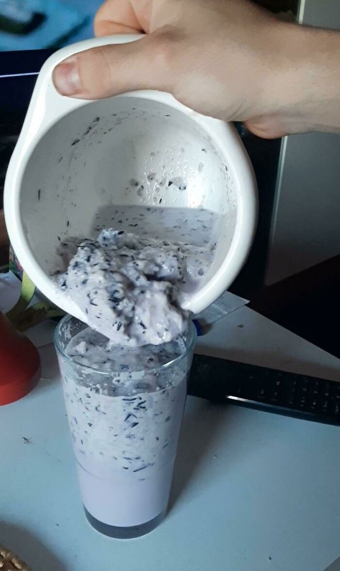 My Boyfriend Made A Blueberry-Milkshake