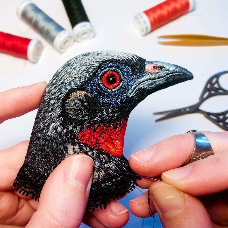 Meet Paulina Bartnik's Embroidered Birds (New Pics)