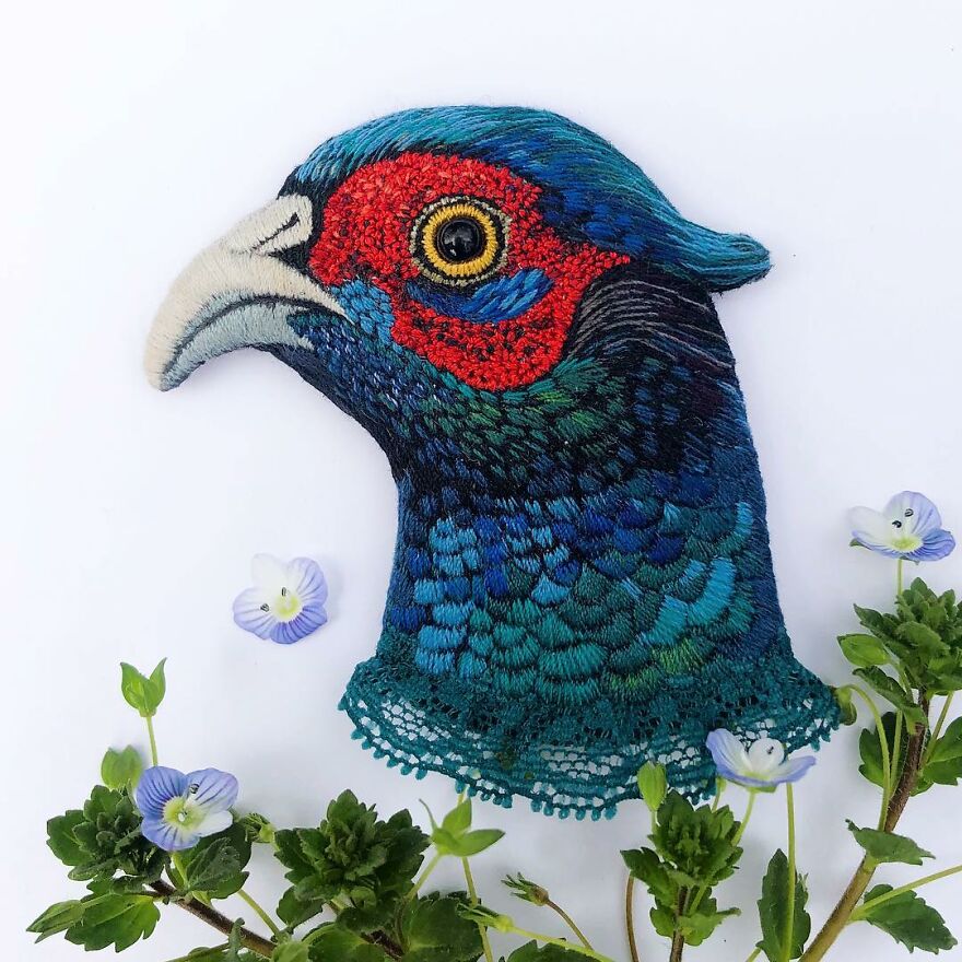 Meet Paulina Bartnik's Embroidered Birds (New Pics)