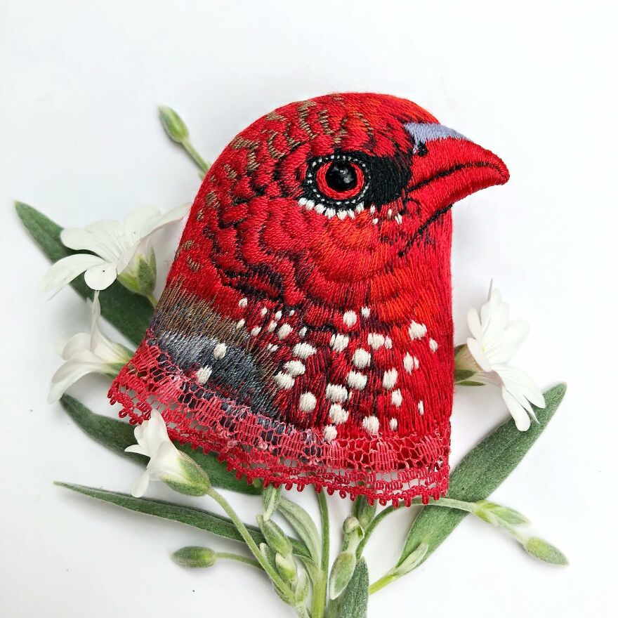 Meet Paulina Bartnik's Embroidered Birds (New Pics)