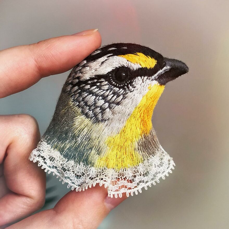 Meet Paulina Bartnik's Embroidered Birds (New Pics)