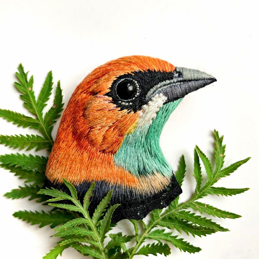 Meet Paulina Bartnik's Embroidered Birds (New Pics)