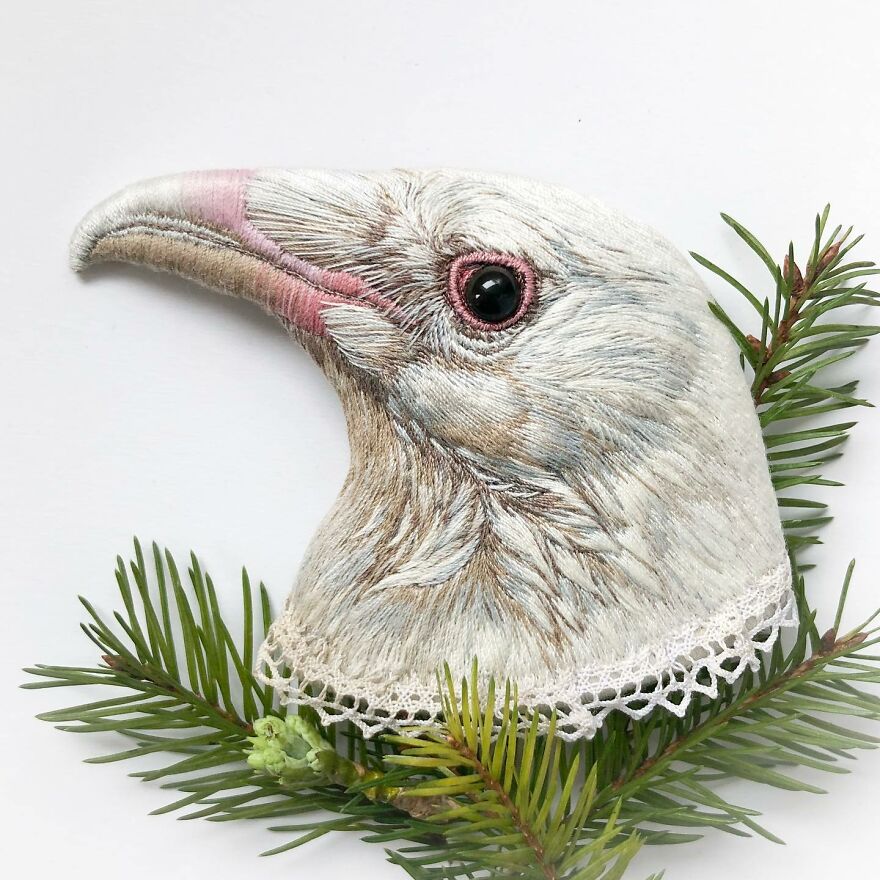 Meet Paulina Bartnik's Embroidered Birds (New Pics)