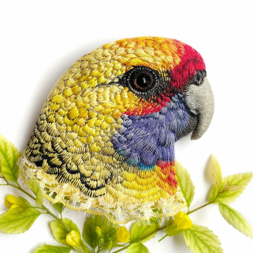 Meet Paulina Bartnik's Embroidered Birds (New Pics)