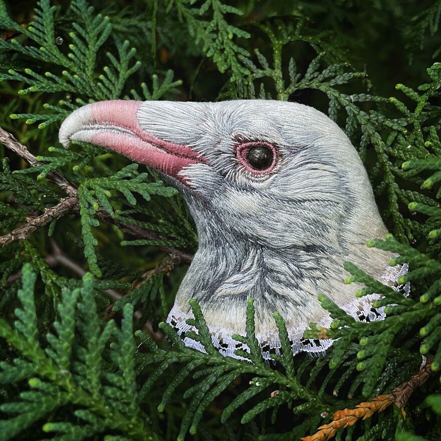 Meet Paulina Bartnik's Embroidered Birds (New Pics)