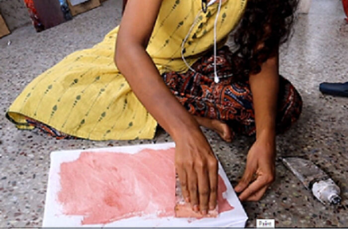 My Treatment Of Canvas Before And After My Painting