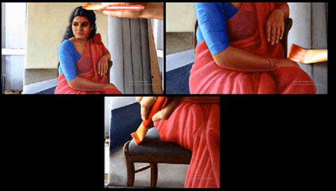 My Treatment Of Canvas Before And After My Painting