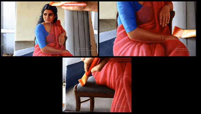 My Treatment Of Canvas Before And After My Painting