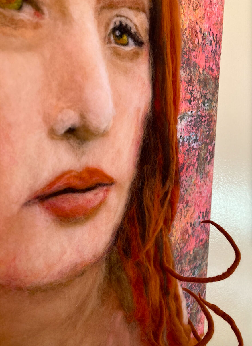 No Paint, No Brush: I Made These Portraits With Fiber And A Felting Needle