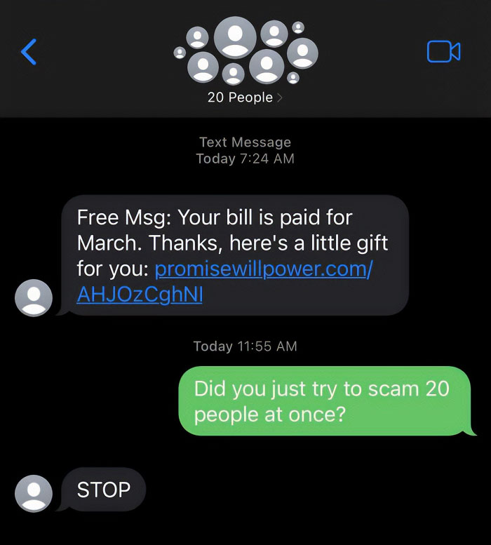 This Rando Tried To Scam 20 People At The Same Time