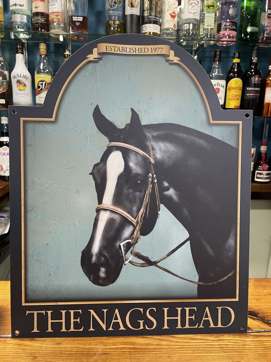 The Original Nags Head Bar Sign From Peckham As Seen On Only Fools And Horses.