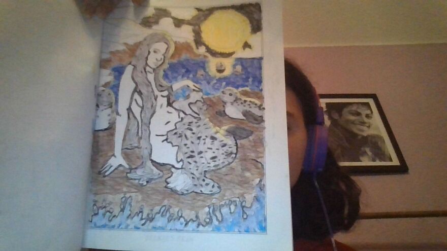 I Colored This A Few Days Ago And I Think It Looks Really Good