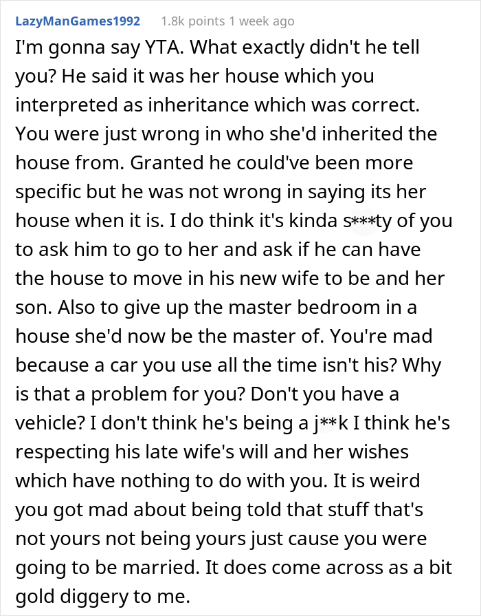 Man reveals his house is owned by his teenage daughter from her late mother, bride makes a scene