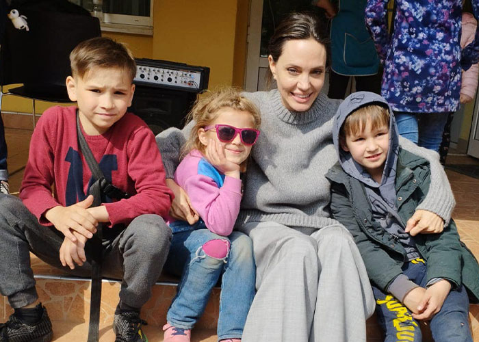 Angelina Jolie Comes To Ukraine To Show Support But Her Visit Is Cut Short As Air-Raid Sirens Go Off