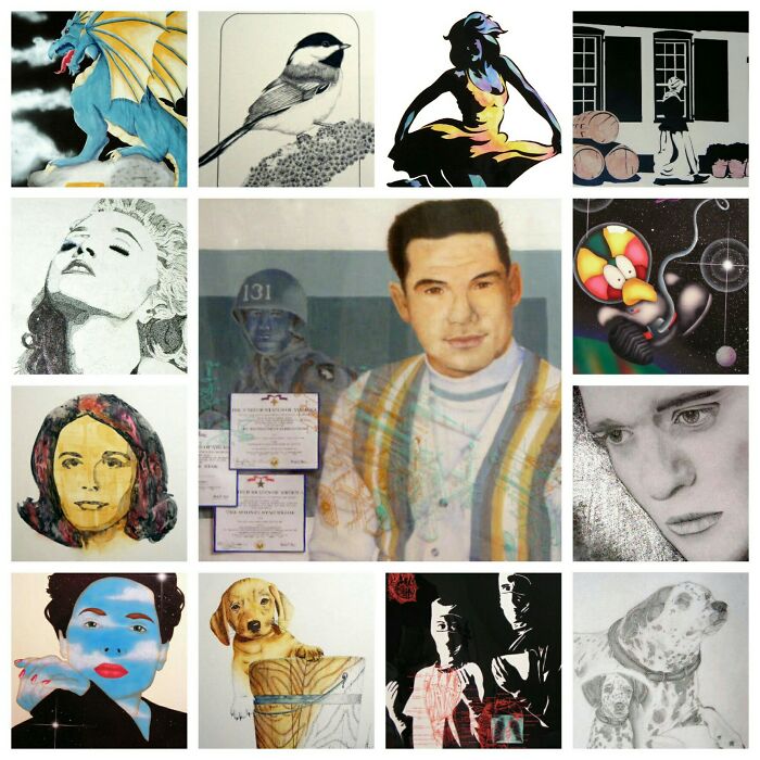 A Sampling, The Center Is A Portrait Of My Father