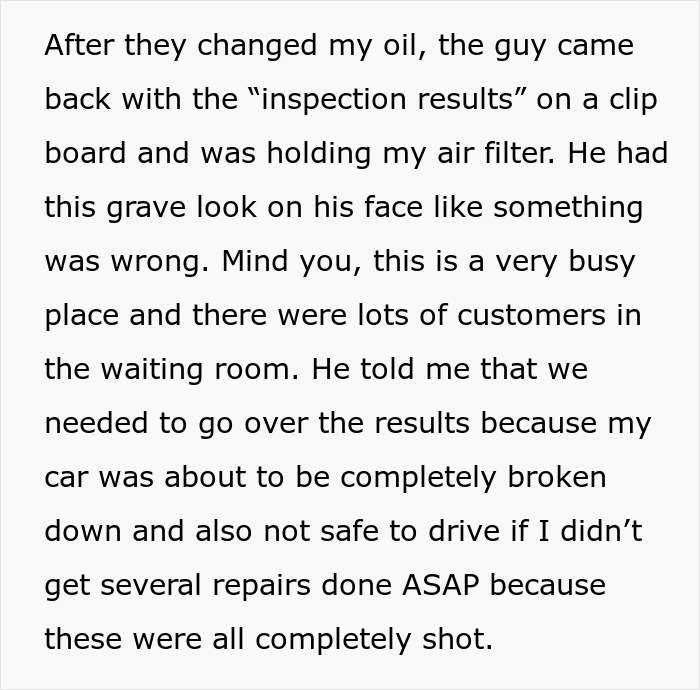 After A Mechanic Thought He Could Scam This Woman, She Embarrassed Him In Front Of The Whole Shop After A Mechanic Thought He Could Scam This Woman, She Embarrassed Him In Front Of The Whole Shop