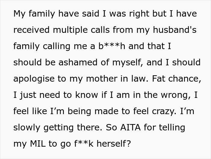 Woman Causes A Scene After Telling Intrusive MIL To Hit The Road For Nasty Comments About Trying For A Baby, Wonders If She Overreacted