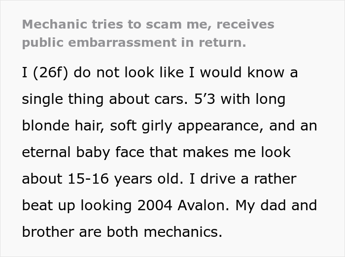 After A Mechanic Thought He Could Scam This Woman, She Embarrassed Him In Front Of The Whole Shop After A Mechanic Thought He Could Scam This Woman, She Embarrassed Him In Front Of The Whole Shop