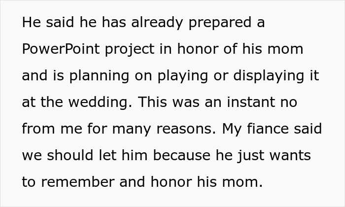 "This Was An Instant No From Me": Bride Denies Stepson’s Request To Do Powerpoint Display Honoring His Late Mom At Wedding, Family Drama Ensues