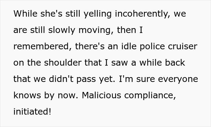 Truck Driver Maliciously Complies To Letting A Karen Illegally Pass Him In Traffic, She Immediately Crashes Into A Cop Car Truck Driver Maliciously Complies To Letting A Karen Illegally Pass Him In Traffic, She Immediately Crashes Into A Cop Car