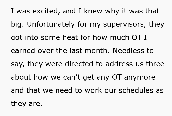 Boss Doesn’t Know This Guy Takes Longer Lunches Just To Cut Overtime, Tells Him To Work According To Schedule, Regrets It After The Next Paycheck Boss Doesn’t Know This Guy Takes Longer Lunches Just To Cut Overtime, Tells Him To Work According To Schedule, Regrets It After The Next Paycheck