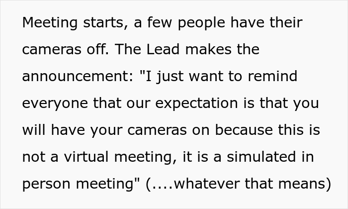 Employee Informs Meeting's Lead She's Using A Breast Pump And Won't Turn On Her Camera But They Insist So She Maliciously Complies Employee Informs Meeting's Lead She's Using A Breast Pump And Won't Turn On Her Camera But They Insist So She Maliciously Complies