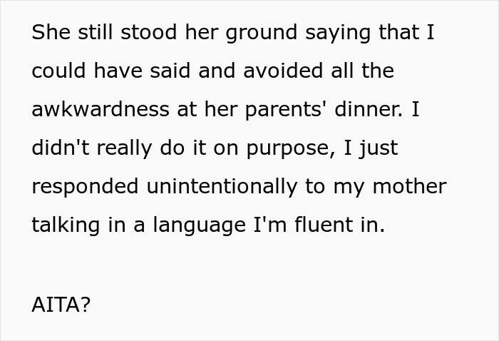 “AITA For Not Telling My Girlfriend And Her Family That I Can Speak Japanese?” “AITA For Not Telling My Girlfriend And Her Family That I Can Speak Japanese?”
