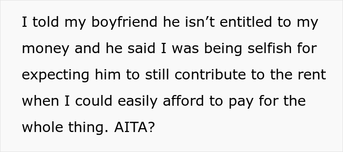 "Am I The Jerk For Telling My Boyfriend He Isn't Entitled To My Inheritance?" "Am I The Jerk For Telling My Boyfriend He Isn't Entitled To My Inheritance?"