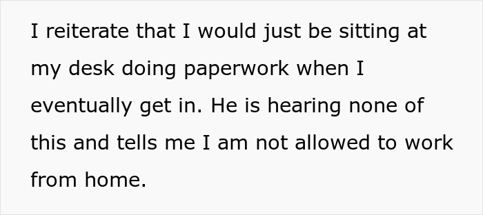 Boss Tells Employee They Can't Work From Home, Regrets It When They Use It To Their Advantage Boss Tells Employee They Can't Work From Home, Regrets It When They Use It To Their Advantage
