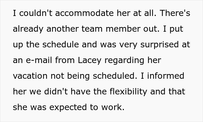 Boss Lies To New Hire About Accommodating Her Vacation Request, Is Flabbergasted When She Quits On The Spot