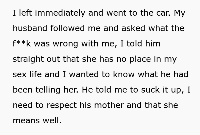 Woman Causes A Scene After Telling Intrusive MIL To Hit The Road For Nasty Comments About Trying For A Baby, Wonders If She Overreacted Woman Causes A Scene After Telling Intrusive MIL To Hit The Road For Nasty Comments About Trying For A Baby, Wonders If She Overreacted
