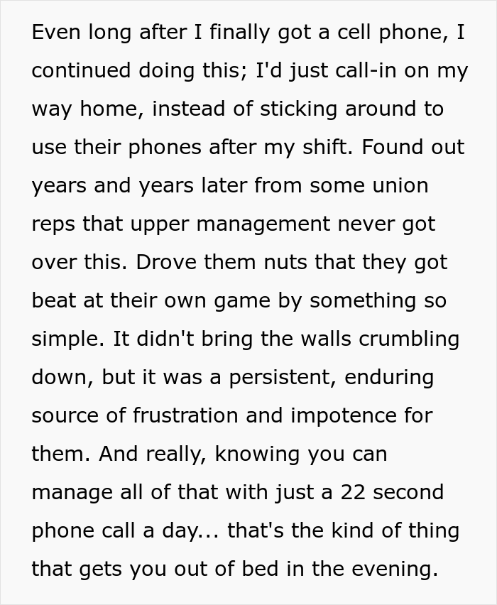 Employee Drives Management Nuts With His Malicious Compliance For 11 Years After He Got Disciplined For Being 22 Seconds Late Once Employee Drives Management Nuts With His Malicious Compliance For 11 Years After He Got Disciplined For Being 22 Seconds Late Once
