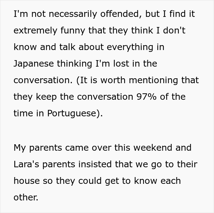 “AITA For Not Telling My Girlfriend And Her Family That I Can Speak Japanese?” “AITA For Not Telling My Girlfriend And Her Family That I Can Speak Japanese?”